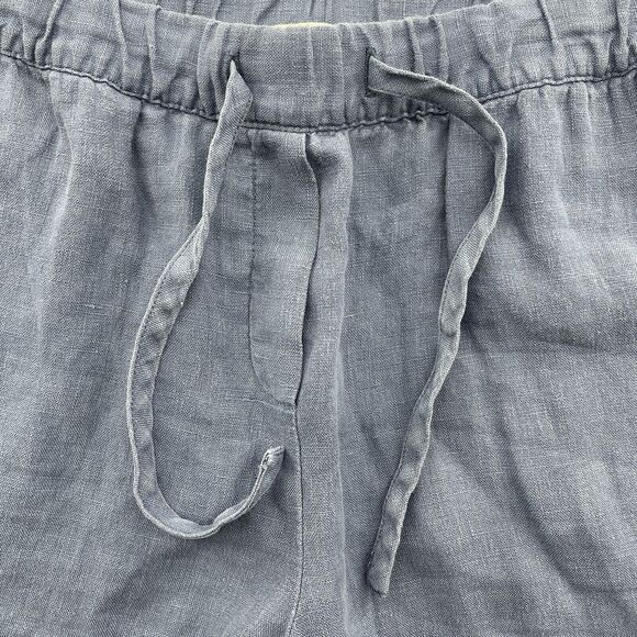 Pure J. Jill LP Petite Pants Garment Dyed Linen Crop Cropped Pockets Drawstring - Picture 8 of 15